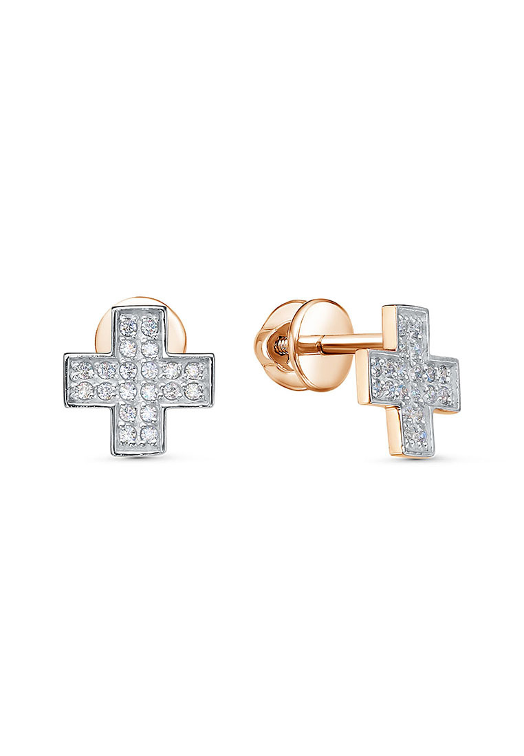 

Серьги из красного золота Kari Jewelry 1104040081, фианит, 1104040081