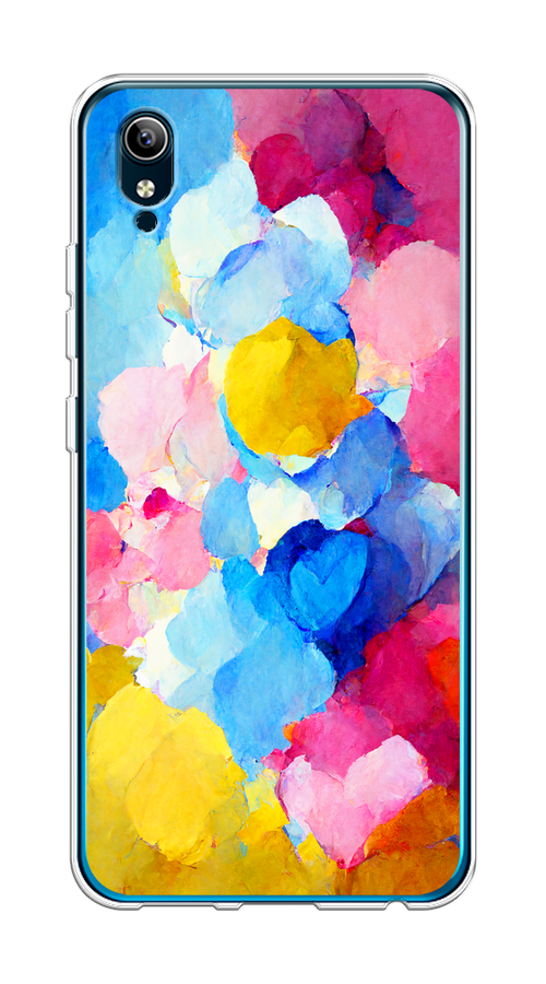 

Чехол на Vivo Y91c/Y1s "Яркие пятна", Синий;голубой;желтый;розовый, 262850-1