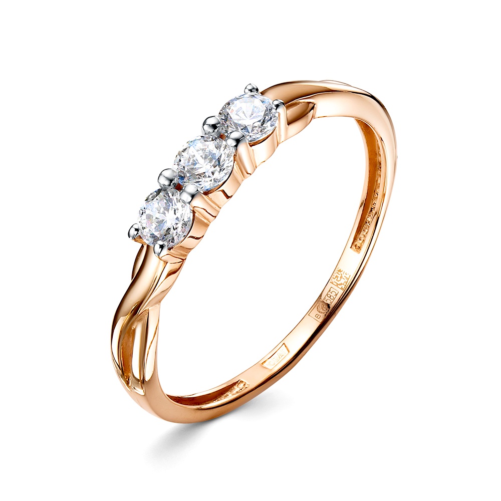 

Кольцо из золота р. , 585Gold 301012943, фианит, 301012943