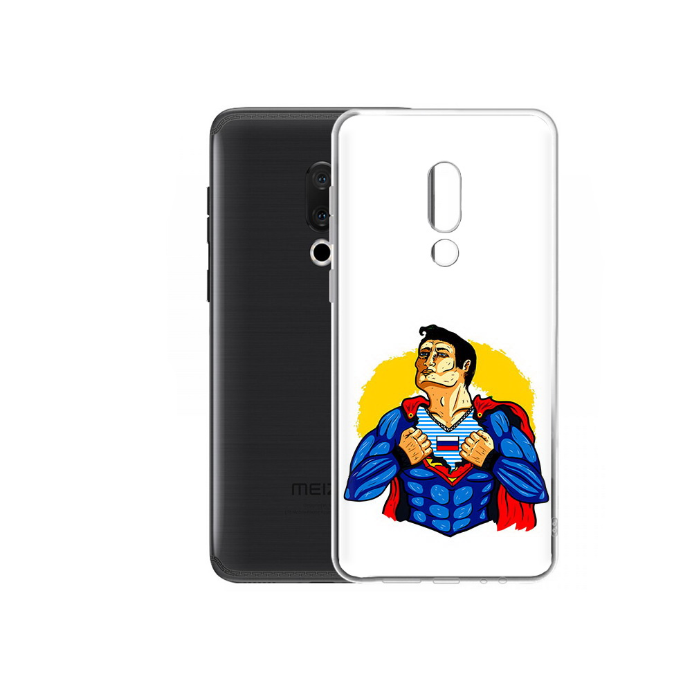 

Чехол MyPads Tocco для Meizu M15 Plus русский супермен, Прозрачный, Tocco