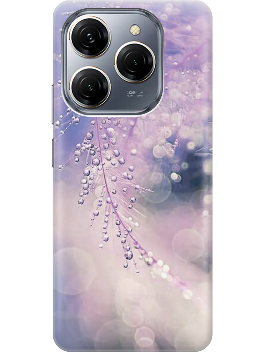 

Силиконовый чехол на Tecno Spark 20 Pro с рисунком "Ветка в капельках", Белый;синий;фиолетовый, 20011919