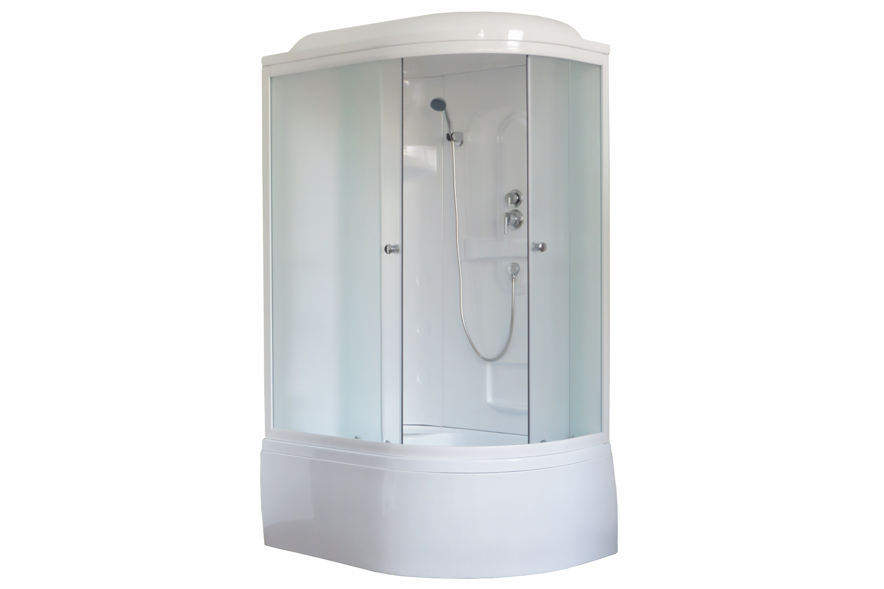 фото Душевая кабина royal bath rb 8120bk1-m матовое, левая