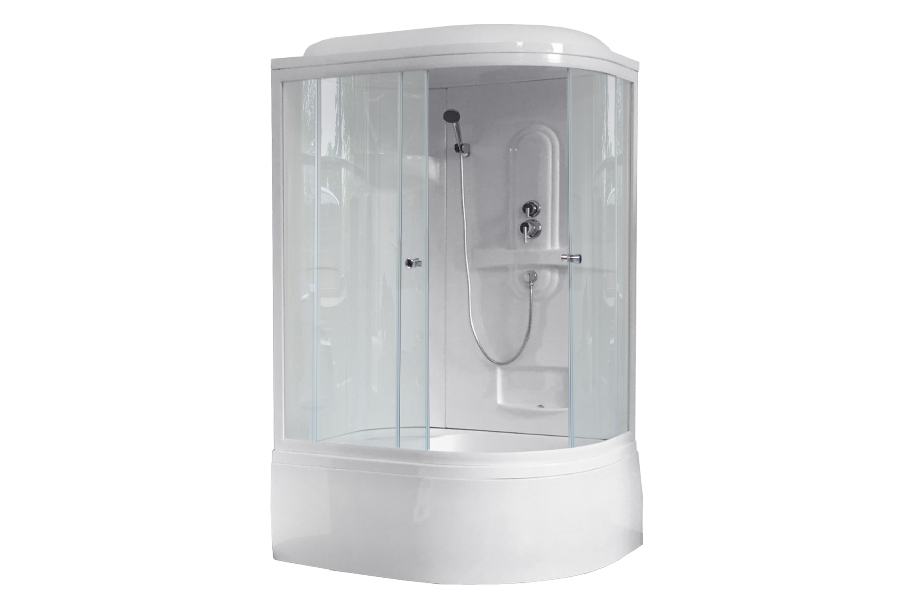 фото Душевая кабина royal bath rb 8120bk1-t прозрачное, левая