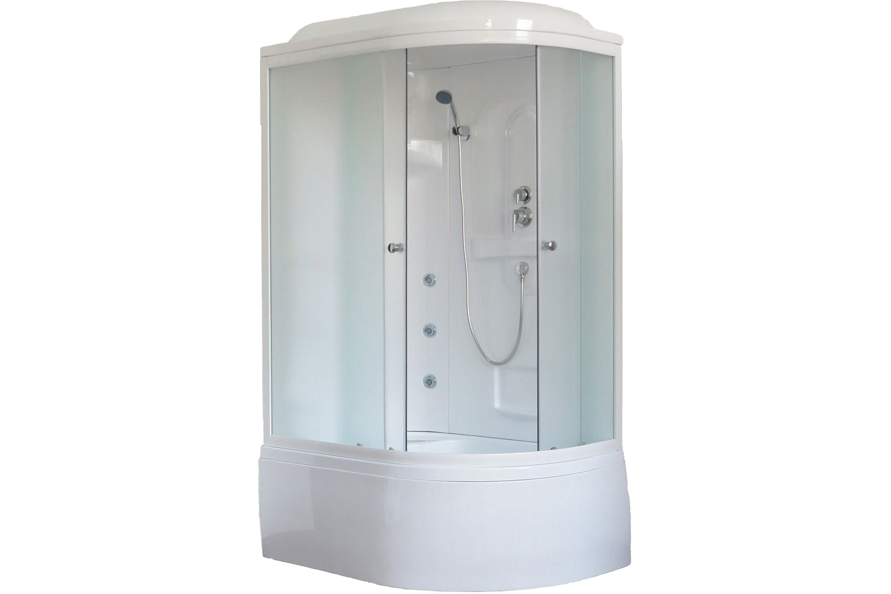 фото Душевая кабина royal bath rb 8120bk2-m матовое, левая