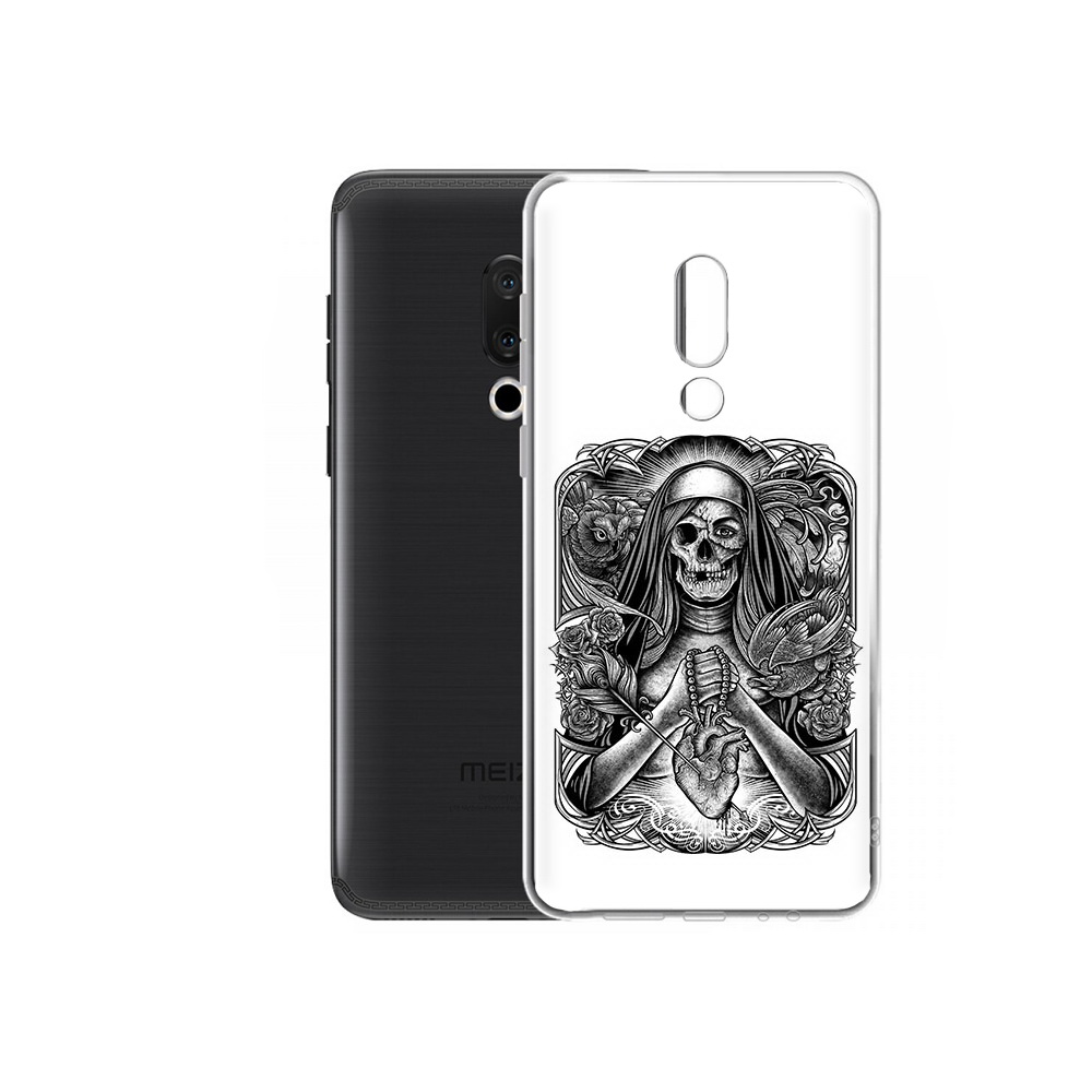 

Чехол MyPads Tocco для Meizu M15 Plus скелет с сердцем, Прозрачный, Tocco