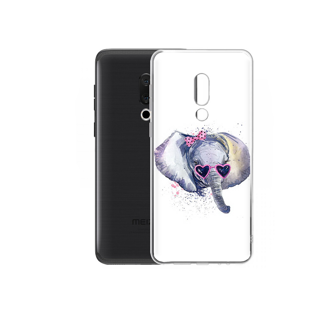 

Чехол MyPads Tocco для Meizu M15 Plus слоник в очках, Прозрачный, Tocco