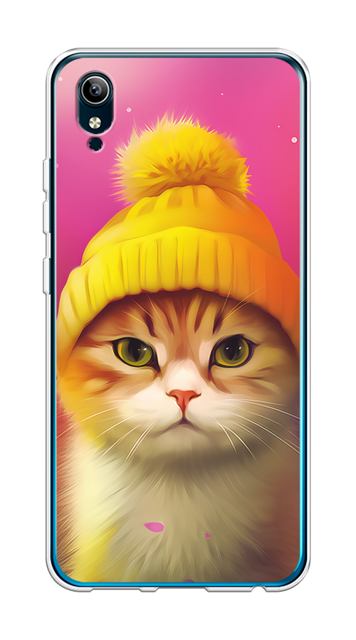 

Чехол на Vivo Y91c/Y1s "Котик в шапочке", Розовый;желтый;бежевый, 262850-1