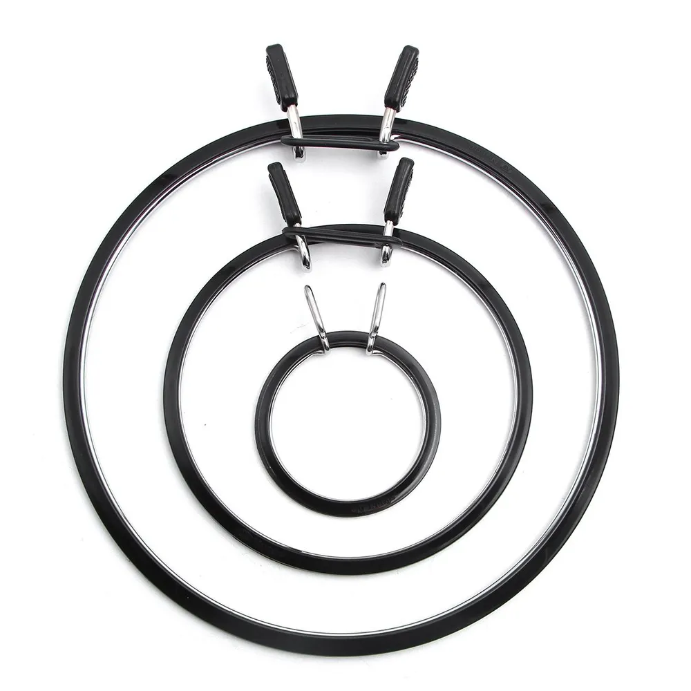 

Пяльцы Nurge Hobby круглые набор 3 шт диаметр 5,8 см 12,6 см 19,5 см черный 1 упак