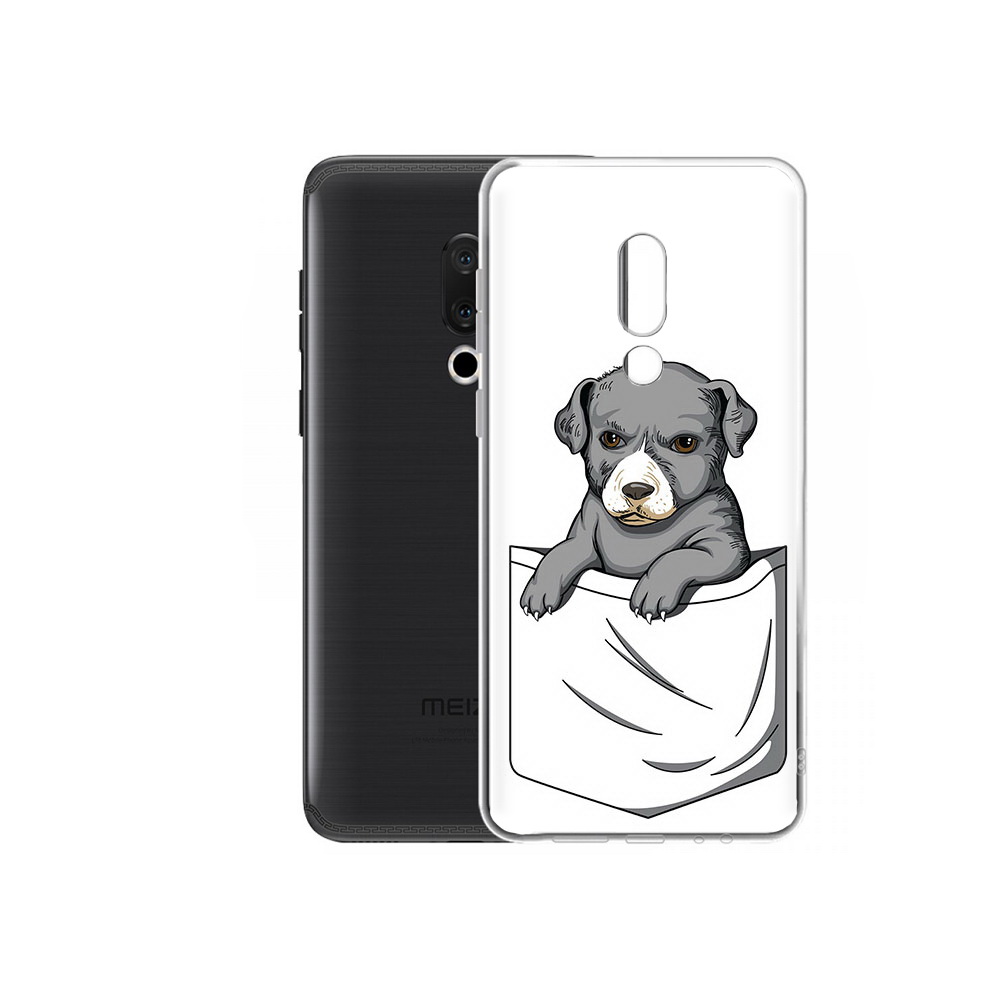 

Чехол MyPads Tocco для Meizu M15 Plus собачка в кармане, Прозрачный, Tocco