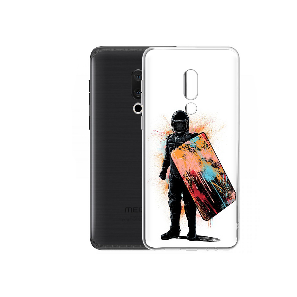 

Чехол MyPads Tocco для Meizu M15 Plus солдат с красочным щитом, Прозрачный, Tocco