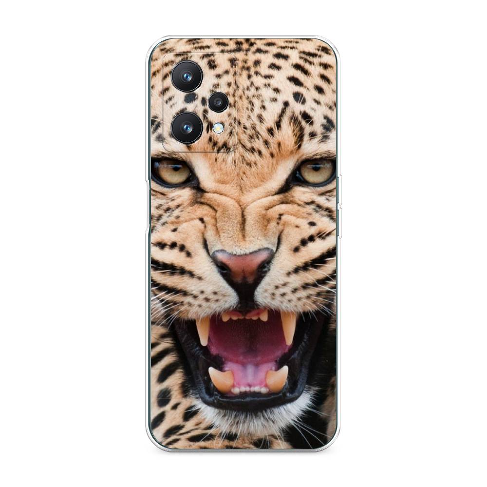 

Чехол на Realme 9 Pro "Леопард 3d", Бежевый;черный, 258850-6