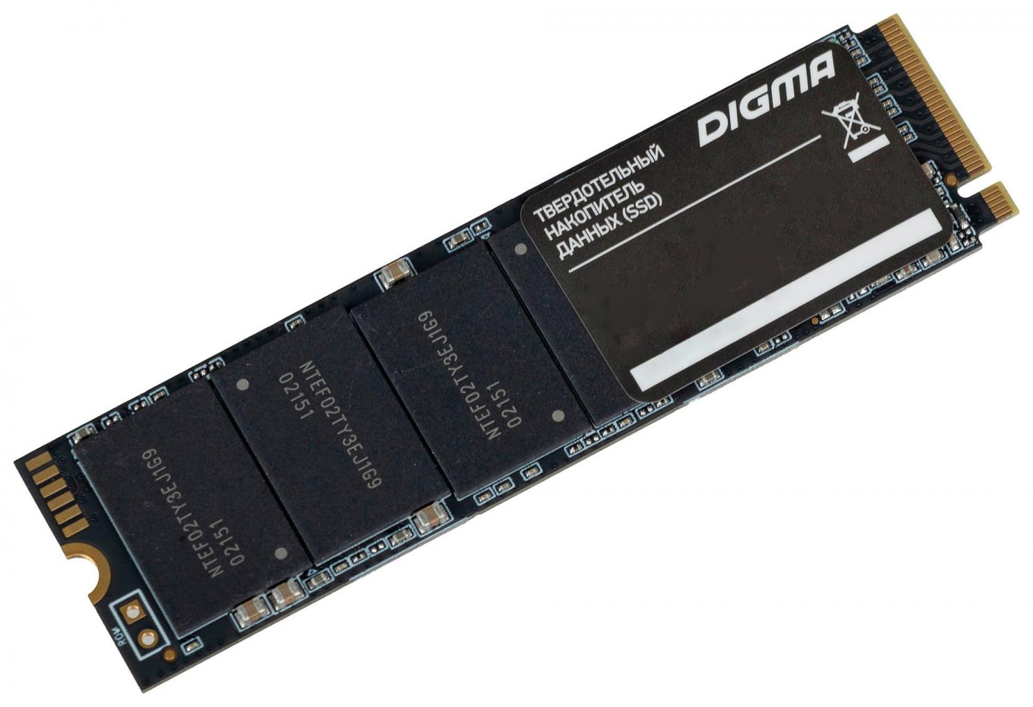 SSD накопитель DIGMA Mega P3 M.2 2280 512 ГБ (DGSM3512GP33T)