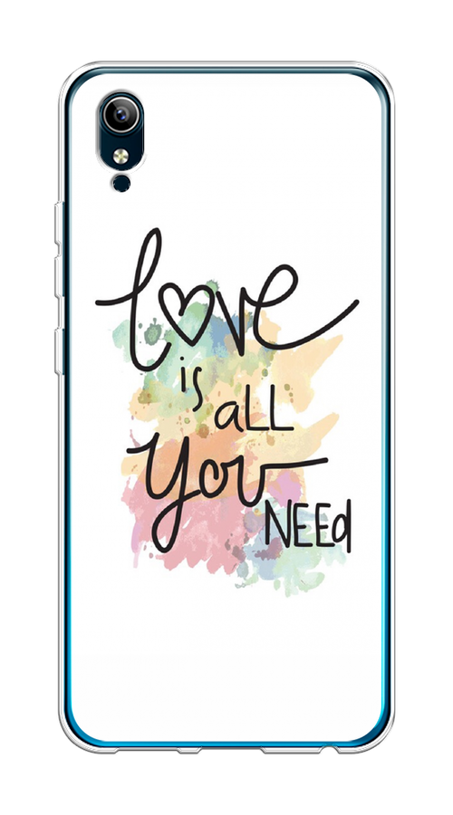 Чехол на Vivo Y91c/Y1s "Love is all you need" 262850-1 белый,  черный,  зеленый