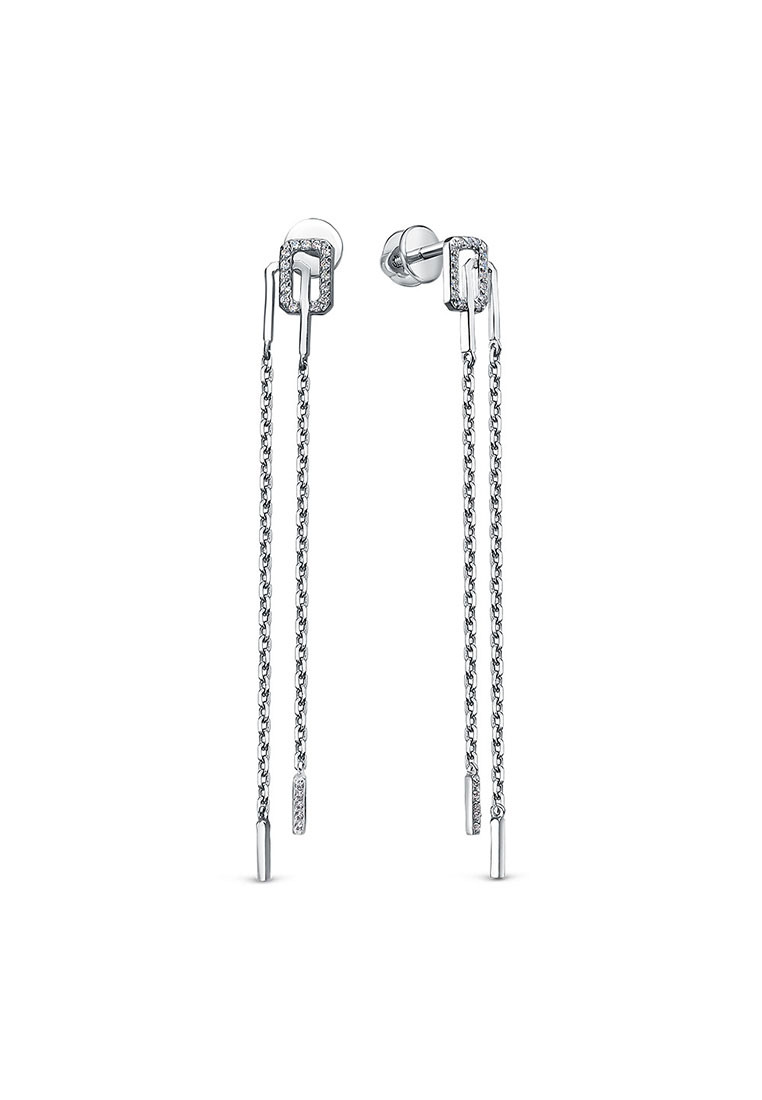 

Серьги из серебра Kari Jewelry 3101048284, фианит, 3101048284