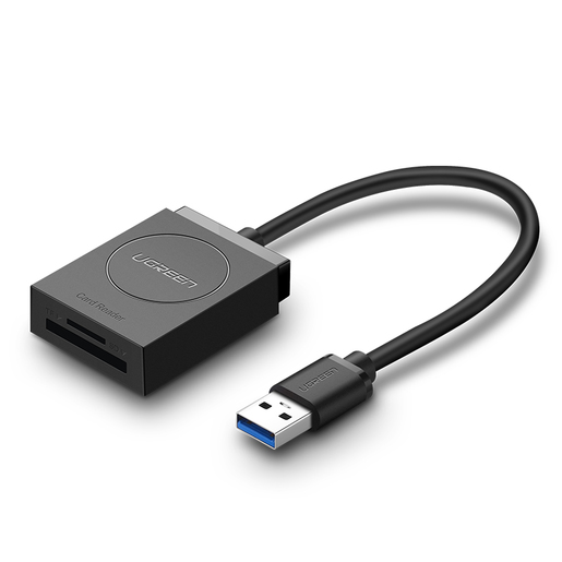 фото Кардридер ugreen cr127 (20250) usb 3.0 card reader tf+s, черный