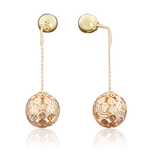

Серьги из комбинированного золота PLATINA jewelry 02-3573-00-000-1113-01, 02-3573-00-000-1113-01