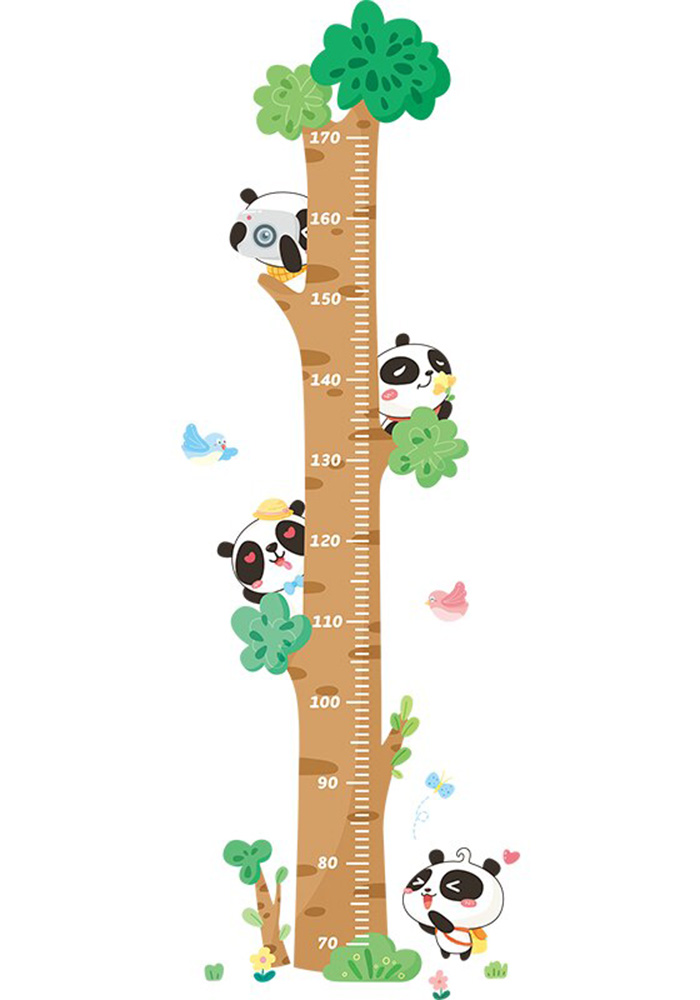 

Ростомер детский с наклейками Панды на дереве ПВХ-пленка D01090, Ростомер 5301053