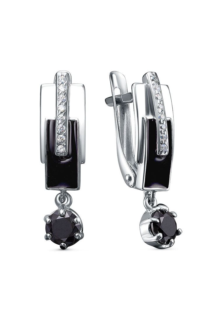 

Серьги из серебра Kari Jewelry 3541020463, фианит\эмаль, 3541020463