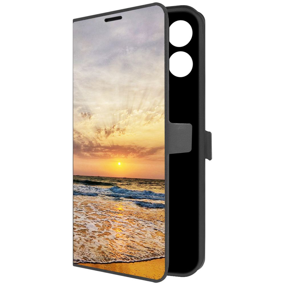 

Чехол-книжка Krutoff Eco Book для Realme Note 50 Индия, Пляжи Гоа (черный)