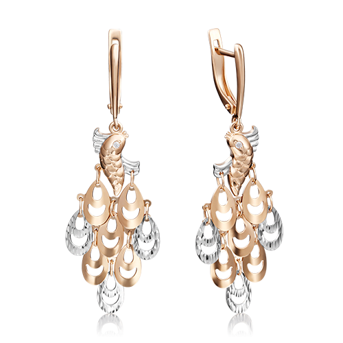 

Серьги из красного золота с фианитом PLATINA jewelry 02-3579-00-401-1110-03, 02-3579-00-401-1110-03