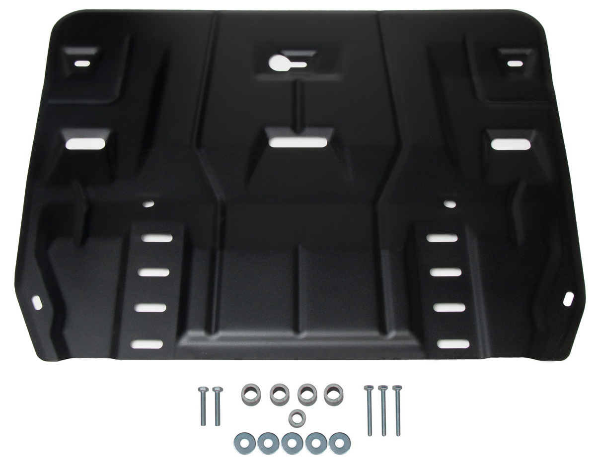 

Защита картера + КПП + комплект крепежа, Сталь, KIA K5 2020-, V - 2.0 2.5/Hyundai Sonata (, Черный