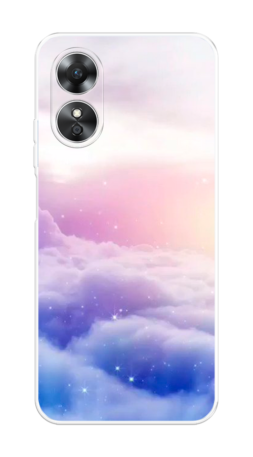 

Чехол на Oppo A17 "Небеса", Голубой;белый;розовый, 2512050-2