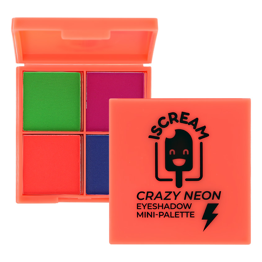 

Мини-палетка теней для век ISCREAM CRAZY NEON тон 01 extreme, CRAZY NEON