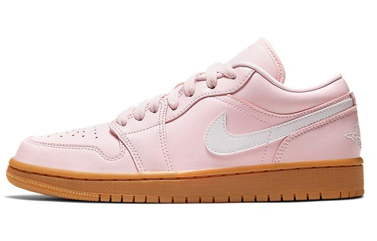 

Кеды унисекс Jordan Air Jordan 1 low pink gum розовые 36.5 EU, Розовый, Air Jordan 1 low pink gum
