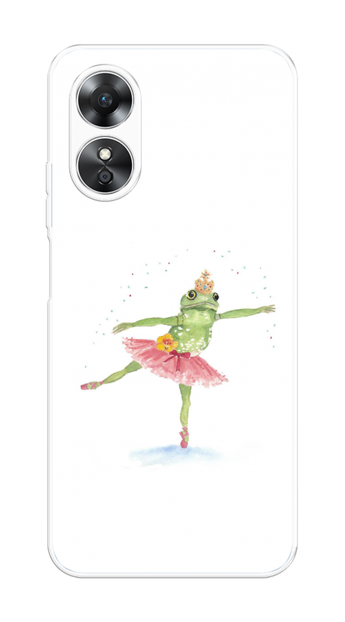 

Чехол на Oppo A17 "Лягушка-балерина", Зеленый, 2512050-4