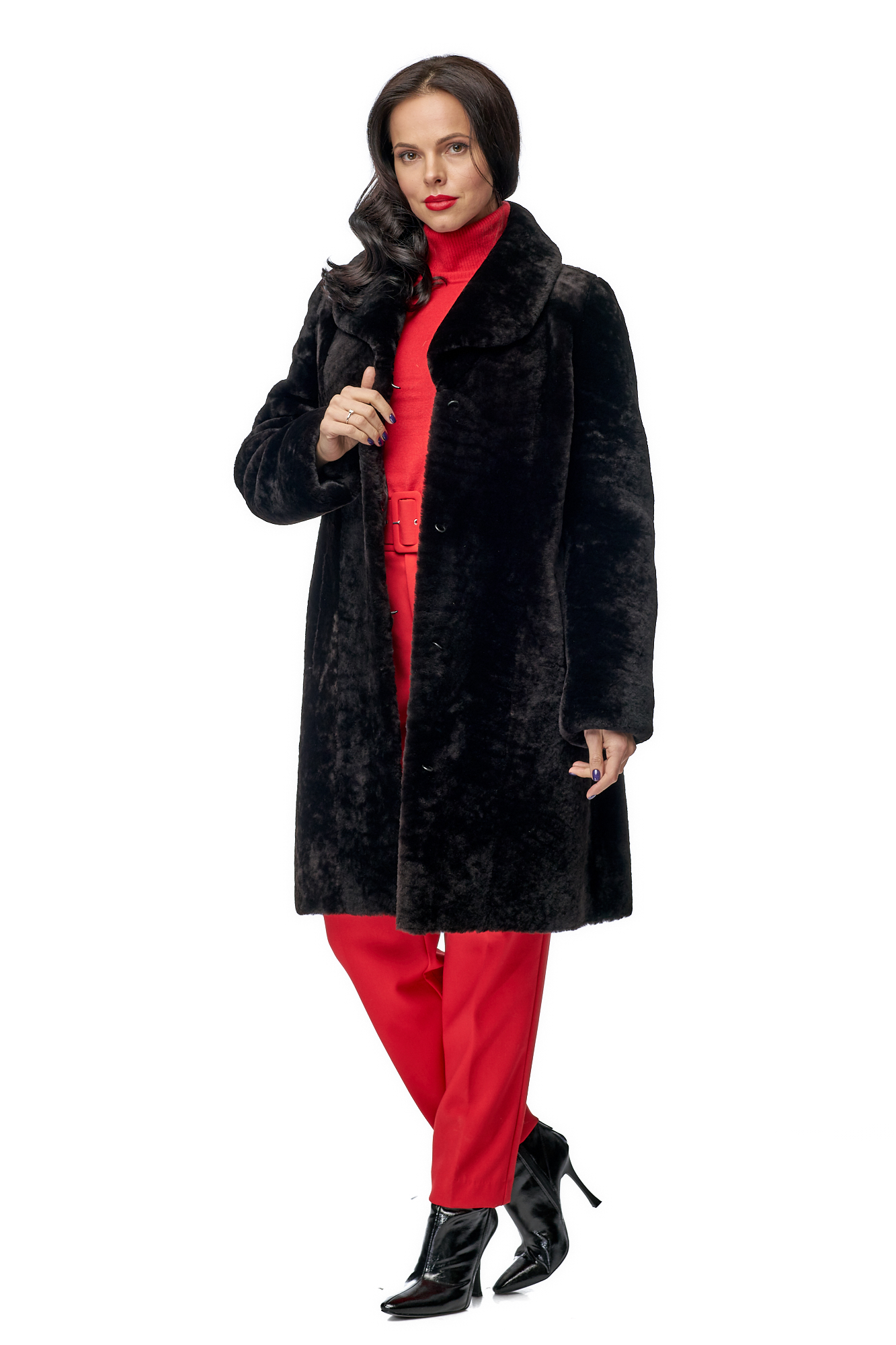 

Шуба женская МОСМЕХА 8006999 коричневая 50 RU, Коричневый, 8006999