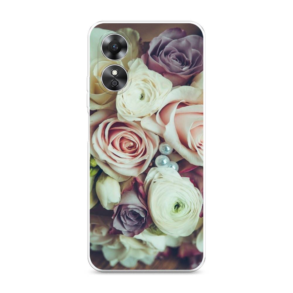 

Чехол для Oppo A17 "Свадебный букет", Белый;фиолетовый, 2512050-2
