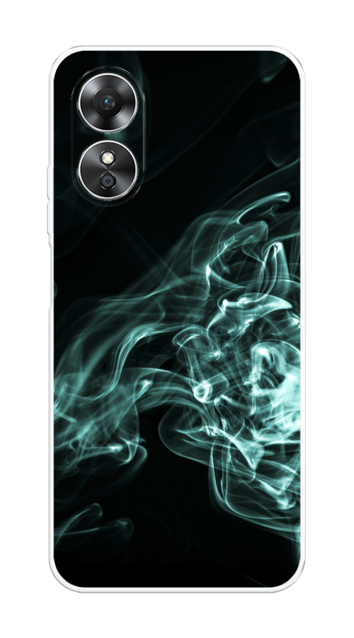 

Чехол на Oppo A17 "Дым", Голубой;черный, 2512050-3