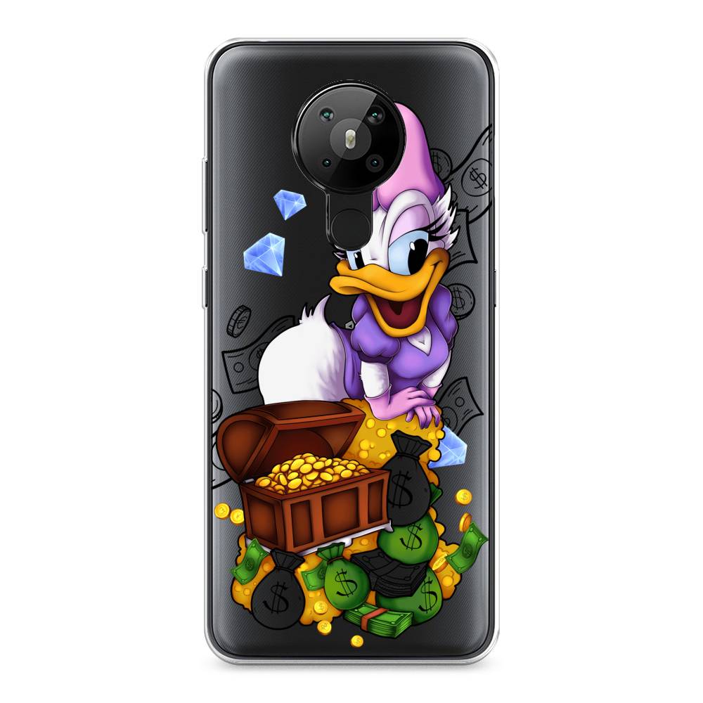 

Чехол на Nokia 5.3 "Rich Daisy Duck", Коричневый;белый;фиолетовый, 123450-6
