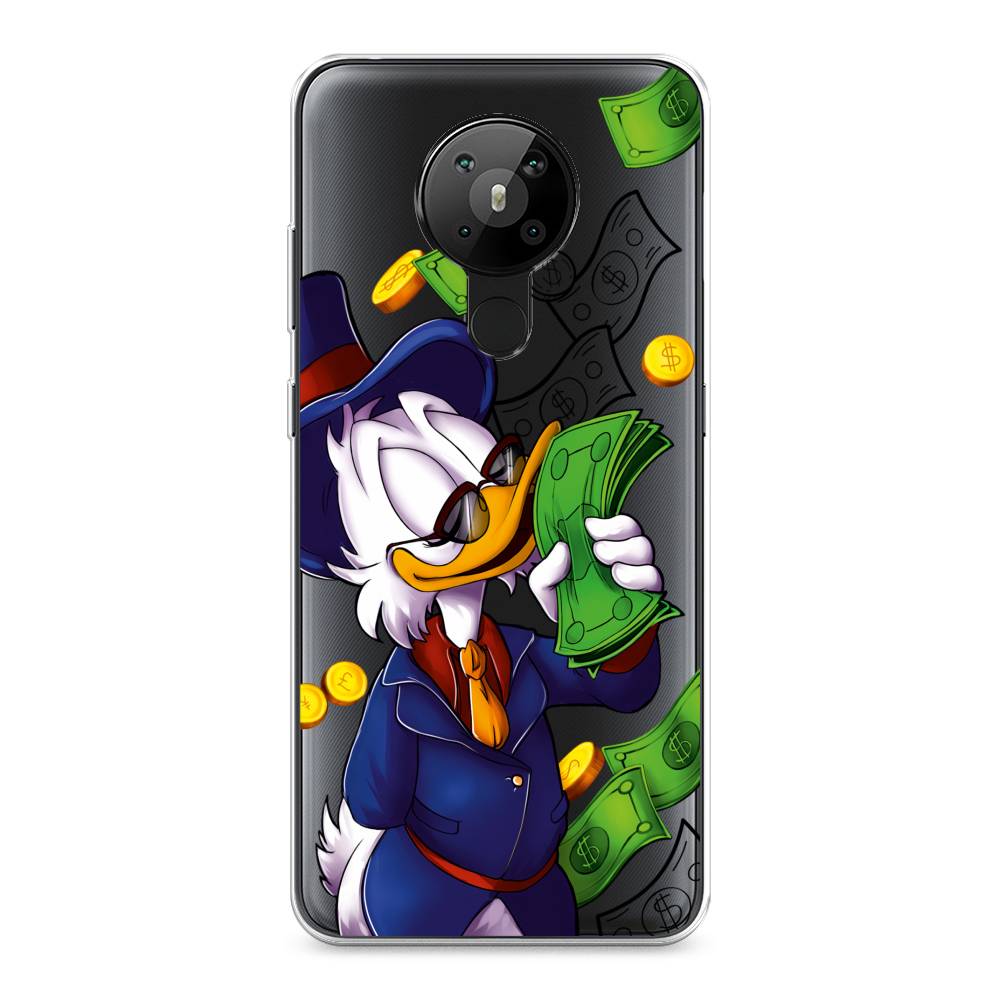 

Чехол на Nokia 5.3 "Scrooge McDuck with Money", Синий;зеленый;белый, 123450-6