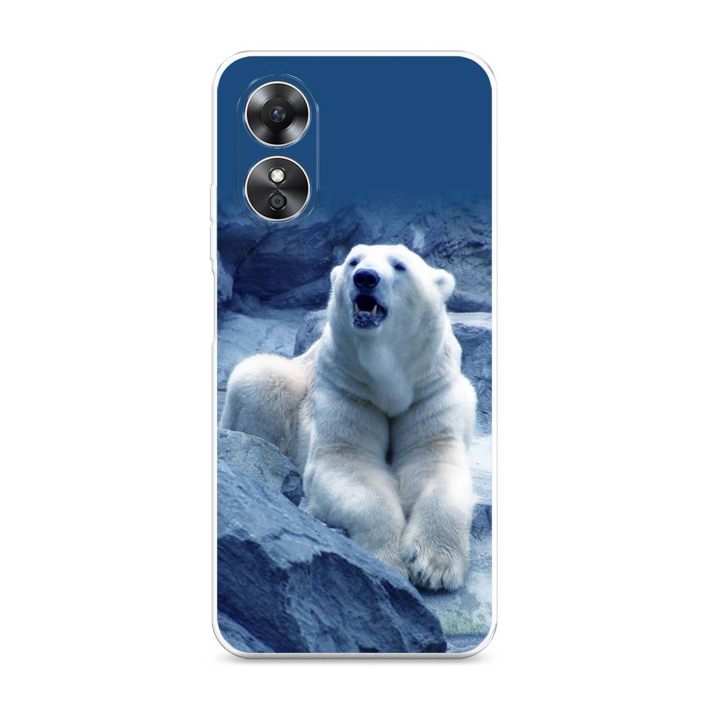 

Чехол для Oppo A17 "Белый медведь", Голубой;белый, 2512050-1