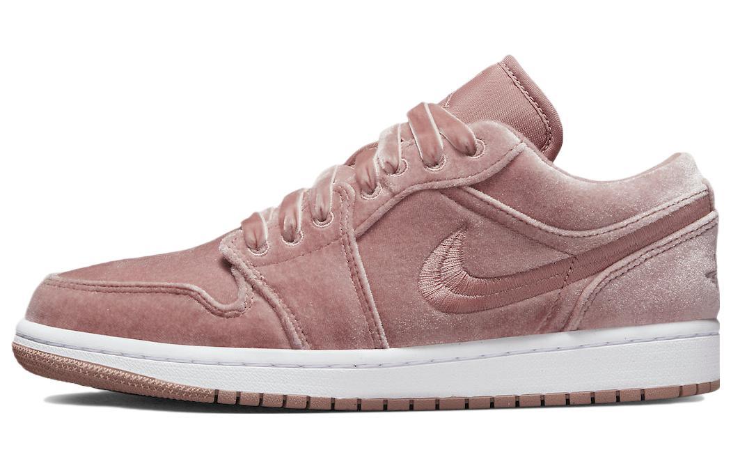 

Кеды унисекс Jordan Air Jordan 1 low pink velvet розовые 36 EU, Розовый, Air Jordan 1 low pink velvet