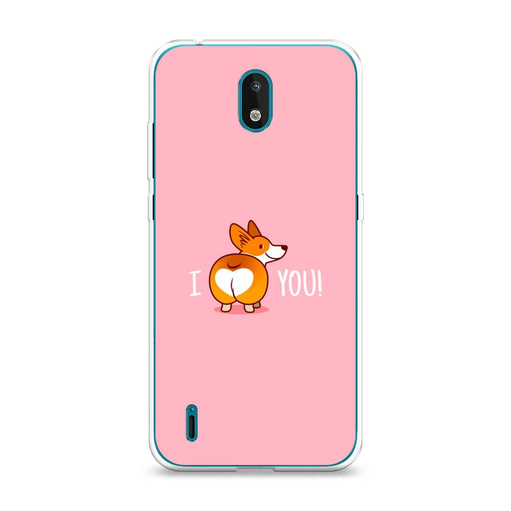 

Чехол на Nokia 1.3 "Корги I love you", Розовый;коричневый;белый, 123950-1