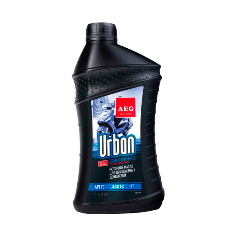 Моторное масло AEG Lubricants AEG Urban 2Т полусинтетическое для 2-тактных мотоциклов 1л