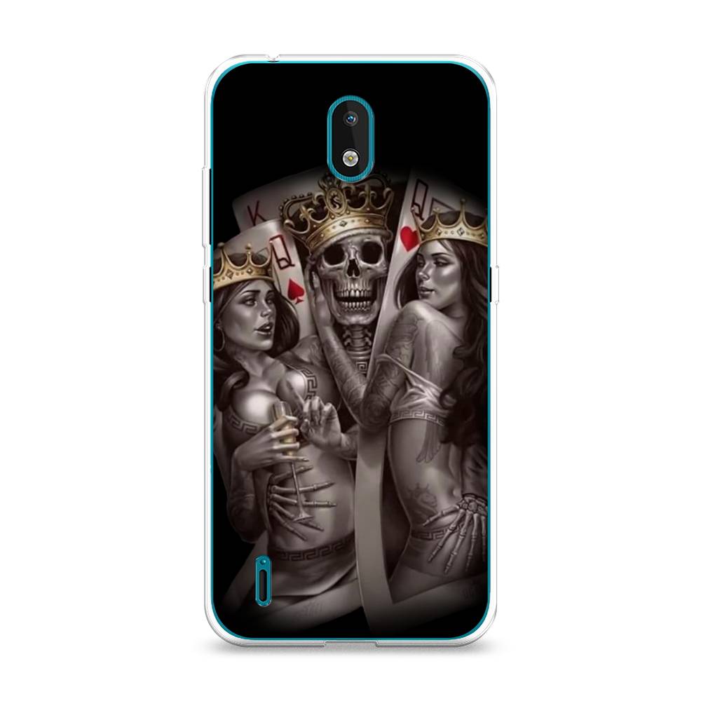 

Чехол на Nokia 1.3 "Карты король и королевы", Серый;желтый, 123950-6