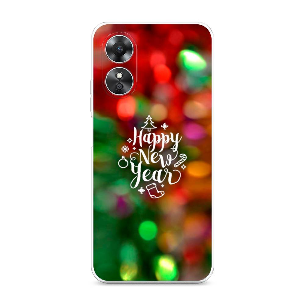 

Чехол для Oppo A17 "Новый Год на елке", Зеленый;красный;желтый, 2512050-5