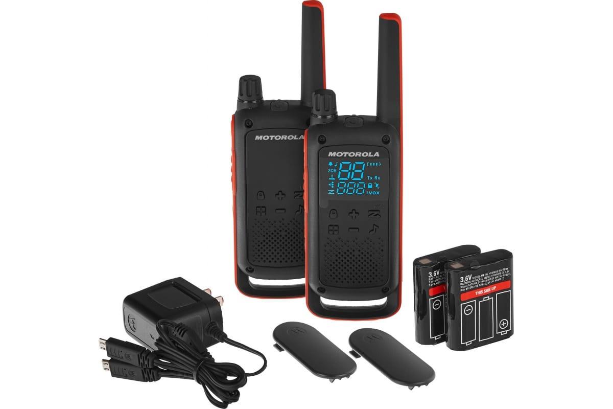 

Комплект из двух радиостанций Motorola T82 TALKABOUT B8P00811EDRMAN B8P00811EDRMAW