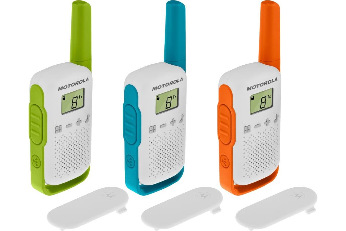 Комплект из трех радиостанций Motorola T42 TRIPLE TALKABOUT, B4P00811MDKMAW комплект радиостанций midland