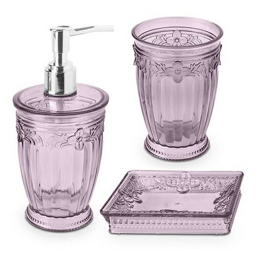 Набор аксессуаров для ванной комнаты AG concept 3 предмета розовый