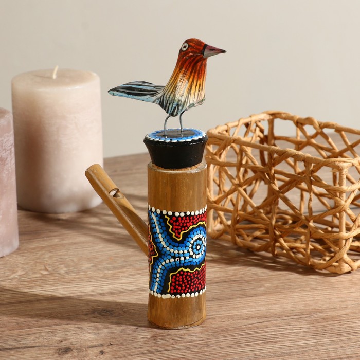 

Свисток дерево "Птичка"МИКС 3x12x17 см, Indonesian style