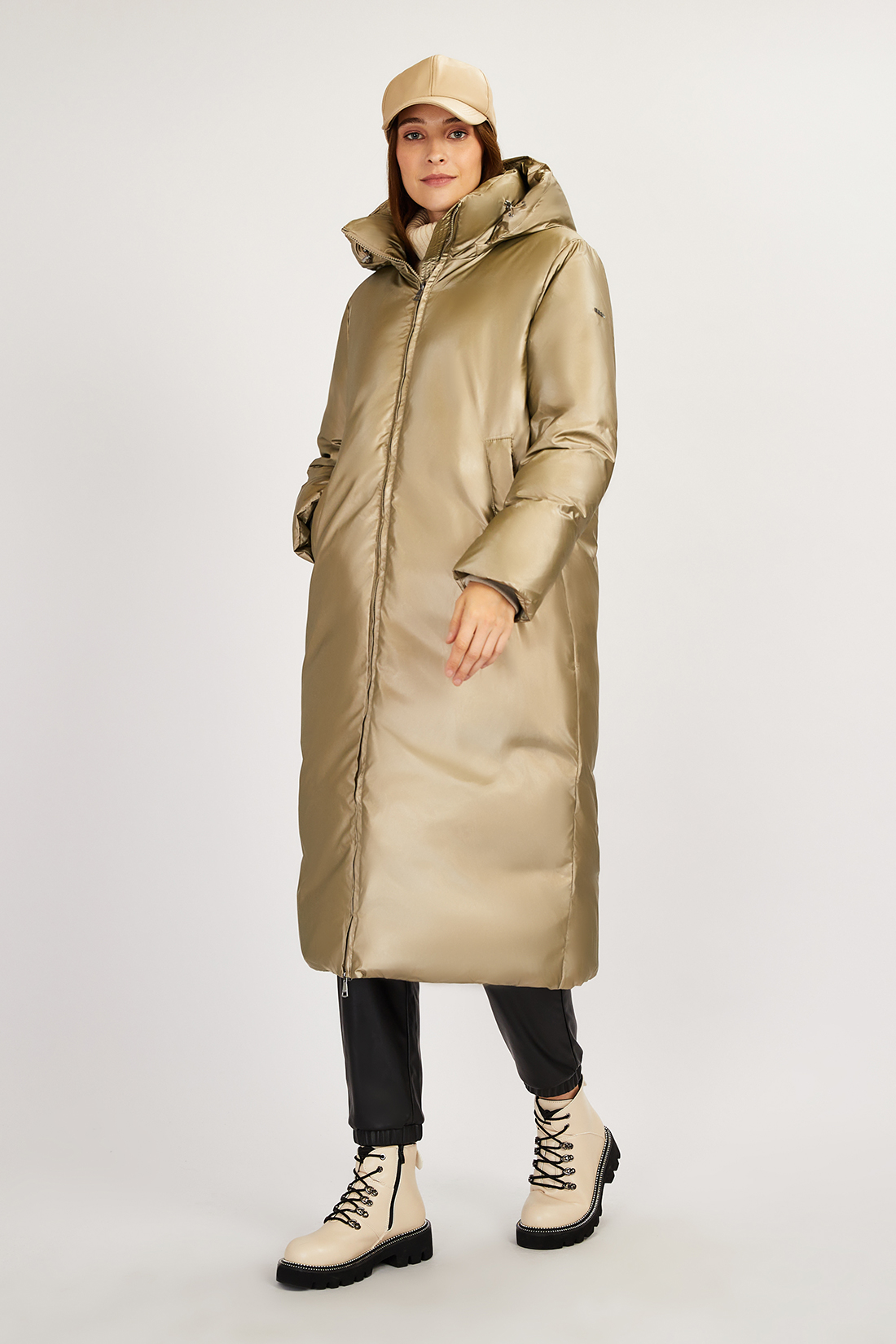 Пальто женское Baon B001808 золотистое XL