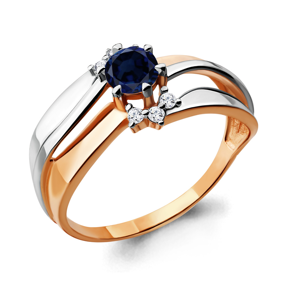 

Кольцо из золота р.  AQUAMARINE 64823Б_585_кз, 64823Б_585_кз