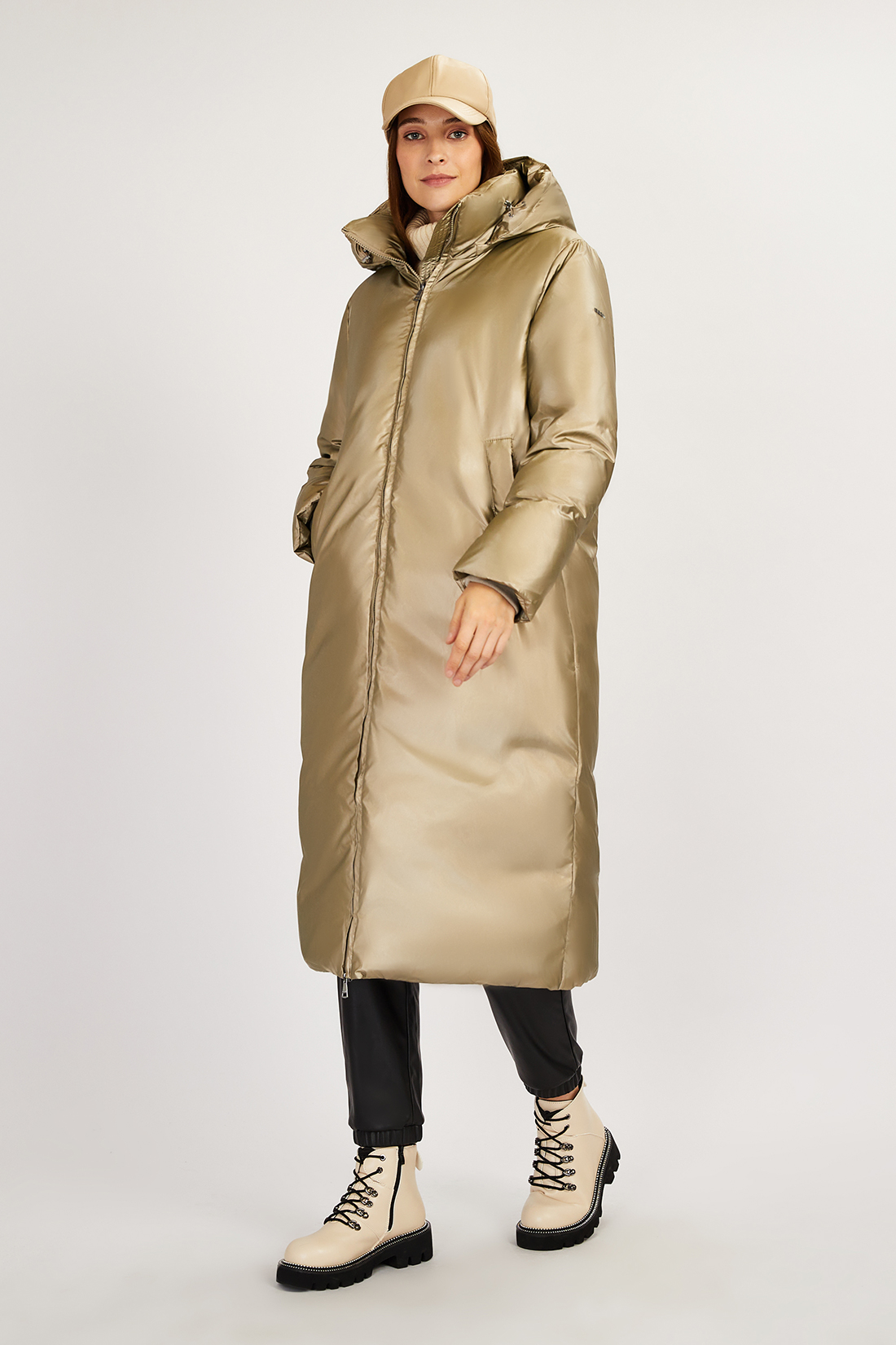 

Пальто женское Baon B001808 золотистое 3XL, Золотистый, B001808