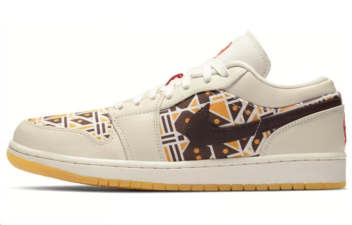 

Кеды унисекс Jordan Air Jordan 1 low quai 54 бежевые 44 EU, Бежевый, Air Jordan 1 low quai 54