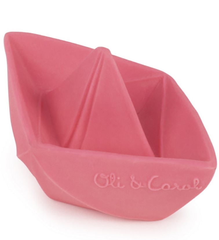 

Прорезыватель детский, oli&carol, origami boat pink, Розовый