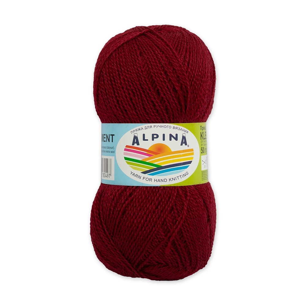 

Alpina Klement, альпака, мериносовая шерсть, 4х50 г, 300 м, цвет 30 бордовый